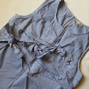 NWT Halogen || Cotton Pinstripe Bowtie